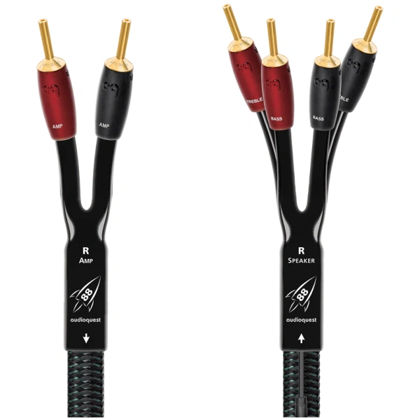 audioquest rocket 88 single biwire banaan goud