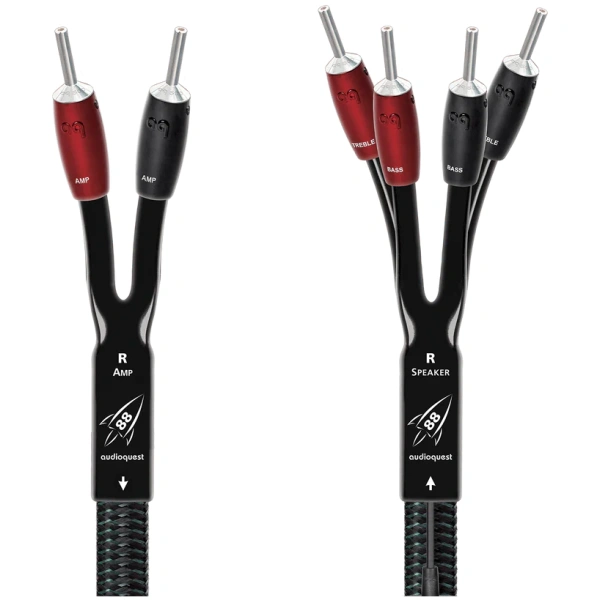 audioquest rocket 88 single biwire banaan zilver