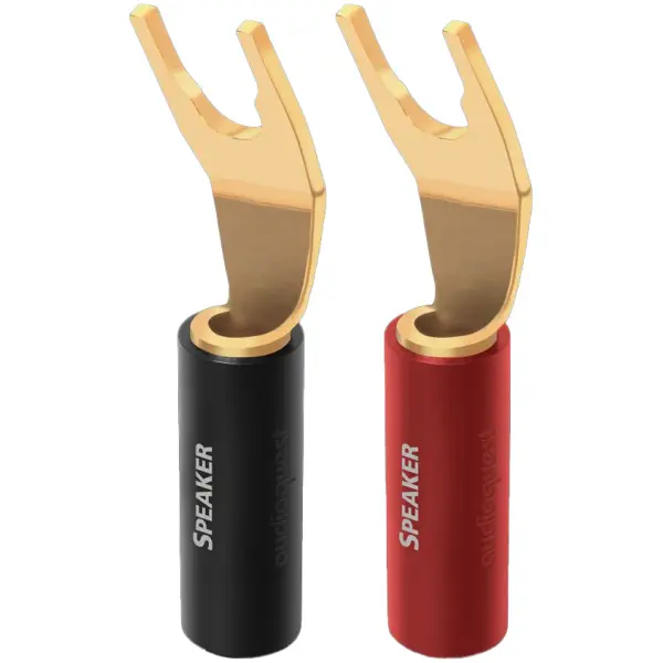 Audioquest Suregrip 100 Gold spade kopie Audioquest Suregrip 100 BFA Banaanpluggen / Spades