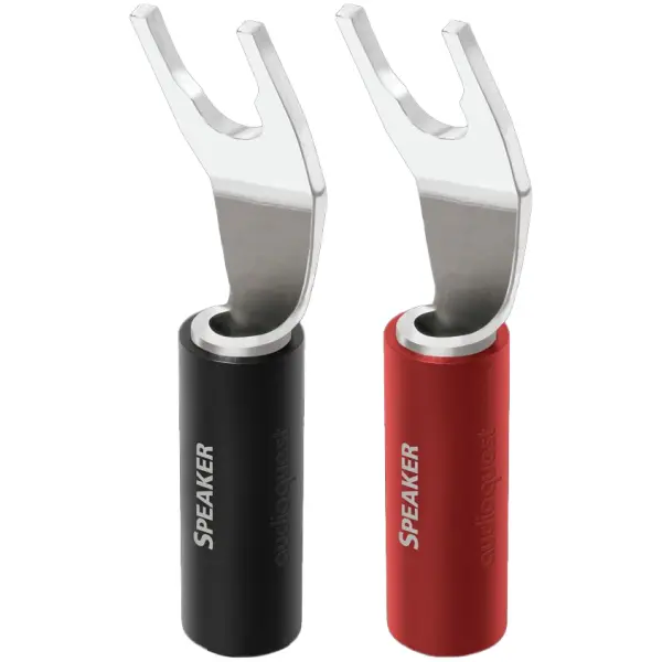 Audioquest Suregrip 100 Silver spade kopie Audioquest Suregrip 100 BFA Banaanpluggen / Spades