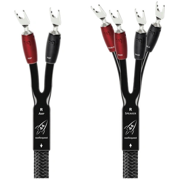 audioquest rocket 44 single biwire spades zilver