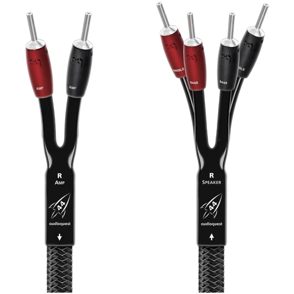 audioquest rocket 44 single biwire zilver banaan