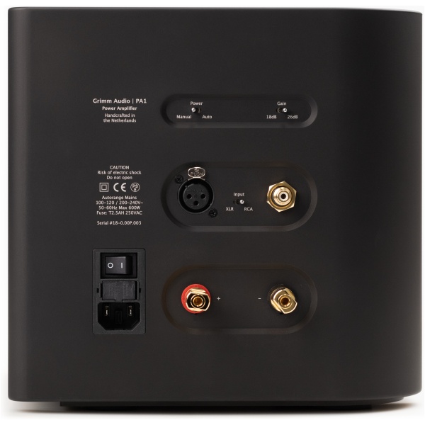 PA1-back Grimm Audio PA1 Mono block versterker