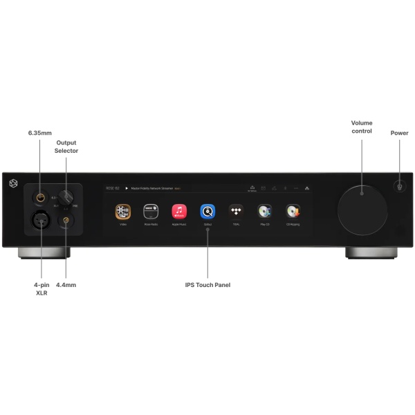 RS451 z Hifi Rose RS451 Streamer / Voor- en hoofdtelefoonversterker
